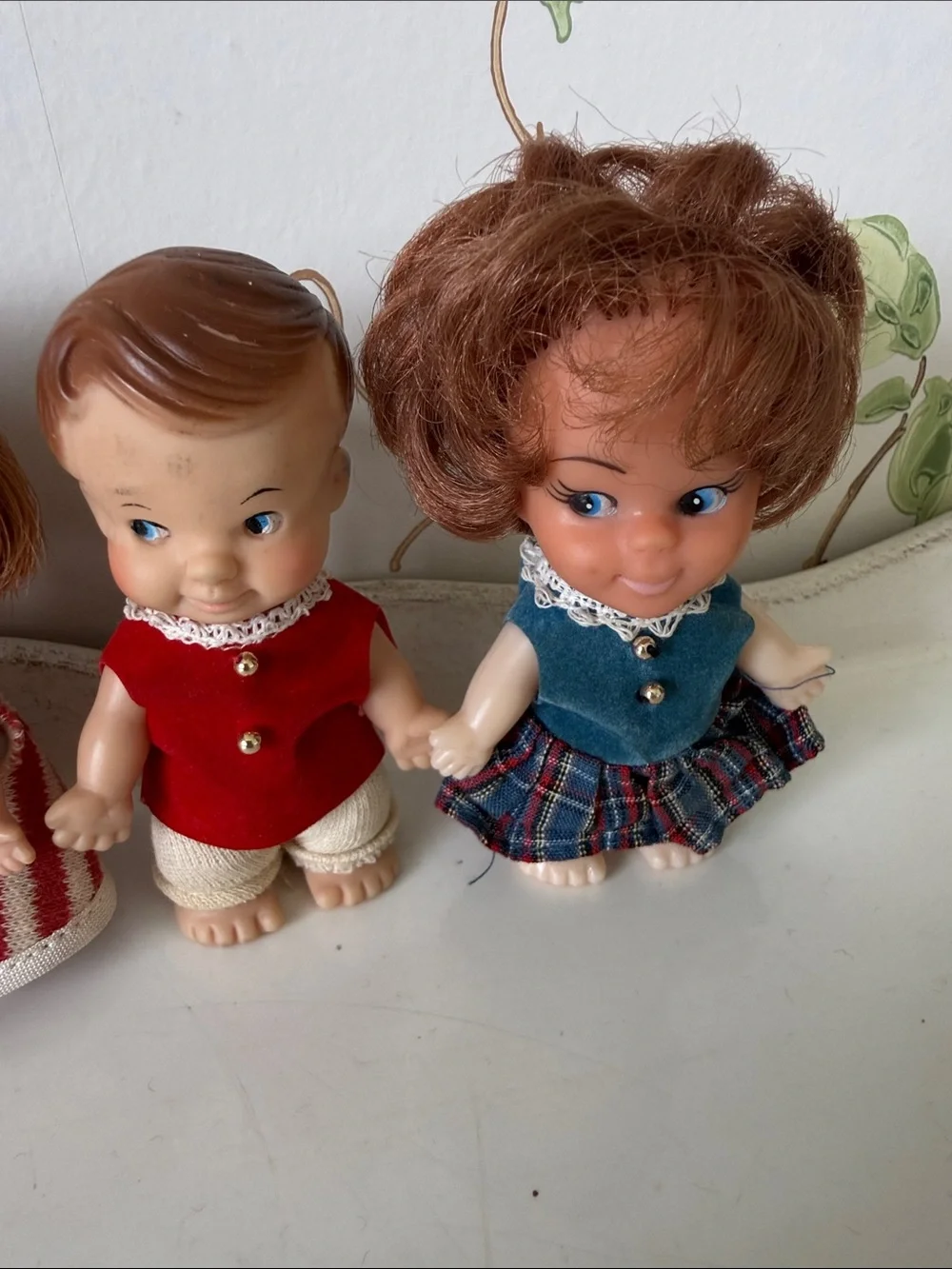 Vintage 1960s Uneeda Pee Wee Dolls Lot of 5